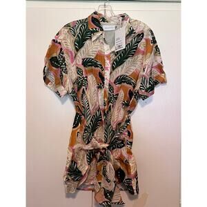 New with tags Significant Other Andie Shirt Dress - palm print linen